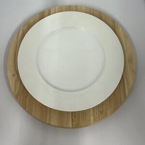 DANSK Large White Dinner Plate